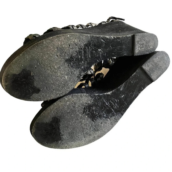 Sigerson Morrison Braided Metallic Strappy Sandals 8 - Picture 6 of 6